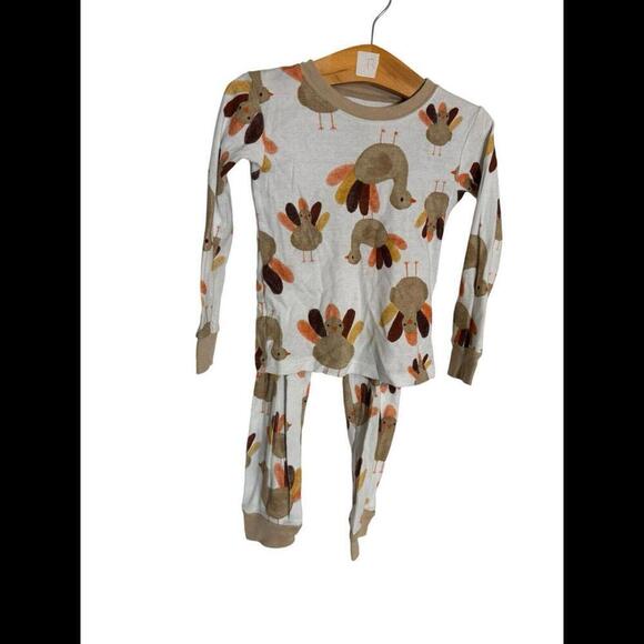 CARTER’S Unisex Thanksgiving Turkeys PAJAMA 2 Pc 3T k 109 - Picture 1 of 3